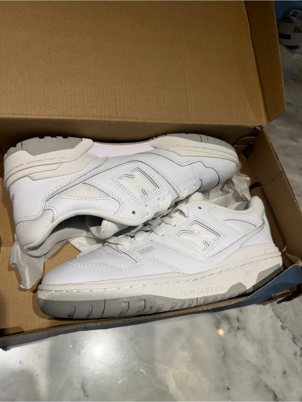 New Balance all white